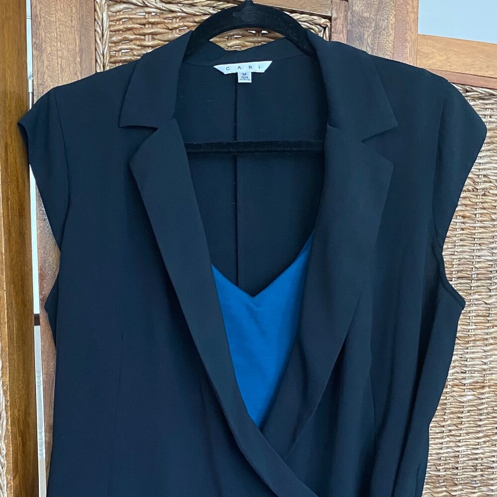 CAbi Faux Wrap Vest Blazer